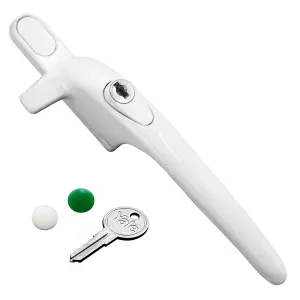 Yale Virage Cockspur Window Handle - White, Right, 9mm