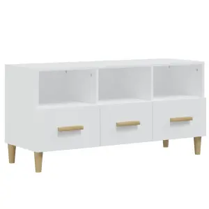 Berkfield TV Cabinet White 102x36x50 cm Engineered Wood