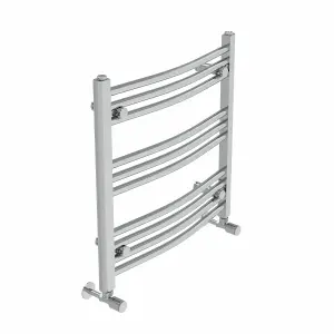 Right Radiators 600x600 mm Curved Heated Towel Rail Radiator Bathroom Ladder Warmer Chrome