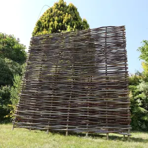 Capped Hazel Hurdle Fence Panel Premium Weave 6ft x 6ft