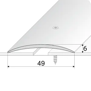 A04 49mm Anodised Aluminium Door Threshold Strip - Gold, 0.93m