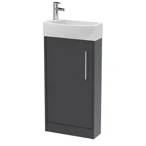 Juno 440mm Free-standing Cloakroom Vanity Graphite Grey