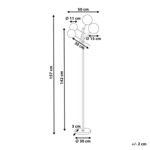 Beliani Retro Metal Floor Lamp Gold TAMESI