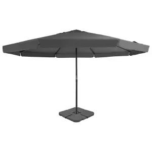 Berkfield Outdoor Umbrella with Portable Base Anthracite