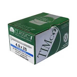 TIMCO Classic Multi-Purpose Countersunk A2 Stainless Steel Woodcrews - 6.0 x 40 (200pcs)