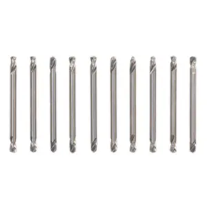 Sealey High-Speed Double End Drill Bit Set 10 Pieces 1/8" Silver AK9910