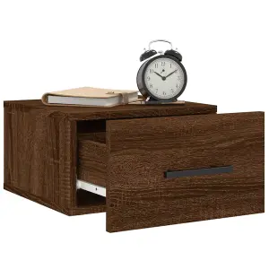 Berkfield Wall-mounted Bedside Cabinets 2 pcs Brown Oak 35x35x20 cm