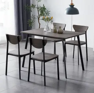 MCC Direct Dining table and 4 chairs Set with Metal frame - Blake