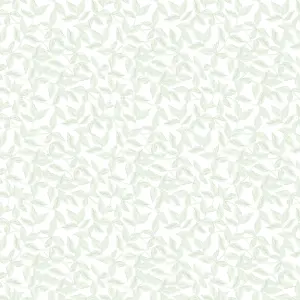 Laura Ashley Erwood Eau de Nil Leaves Smooth Wallpaper Sample