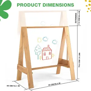 Children's Messy Play Easel - Indoor & Outdoor - Early Years Messy Mud Play Painting and Drawing Wooden Easel