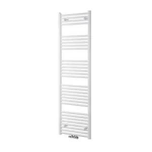 Nes Home 1600 x 600 mm Central Connection Designer Towel Radiator White Single Straight