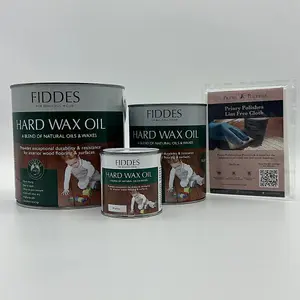 Fiddes Hard Wax Oil, Walnut 1L + Free Priory Free Cloth