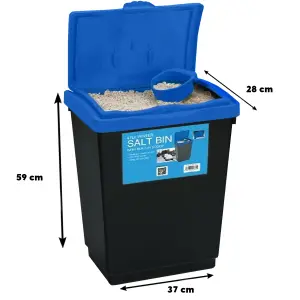 Large Rock Salt Grit Storage Bin with Scoop Salt Bin - 47L