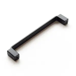 160mm Matt Black Cabinet Handle Stepped Kitchen Cupboard Door Drawer Pull Bathroom Bedroom Furniture Replacement