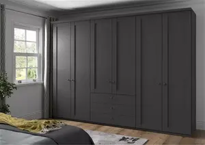 John Lewis Marlow 300cm Hinged Door Wardrobe With 3 Drawers