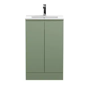 Urban 505mm Free-standing Single Vanity Unit Green