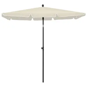 Berkfield Garden Parasol with Pole 210x140 cm Sand