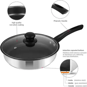 Penguin Home Non-Stick Saute Pan with Lid