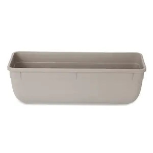 Verve Florus Taupe Plastic Bell Rectangular Trough (H)15cm (W)15cm