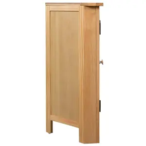 Berkfield Corner Cabinet 80x33.5x78 cm Solid Oak Wood