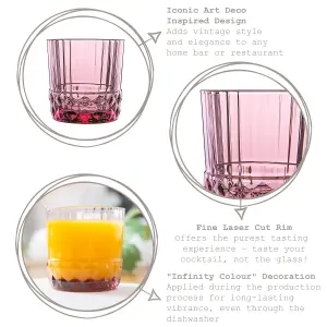 Bormioli Rocco - America '20s Water Glasses - 300ml - Lilac Rose - Pack of 6