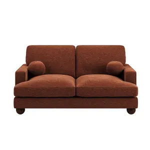 Solace+Co Addison 2 Seater Chenille Sofa - Burnt Orange