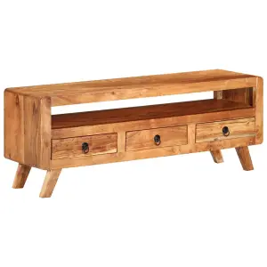 Berkfield TV Cabinet 110x30x40 cm Solid Acacia Wood