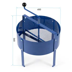 Rotary Garden Sieve Large Riddle 7mm Grille Soil Sifter Steel - Dellonda DG261