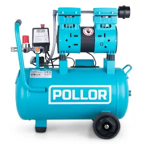 POLLOR 24L Air Compressor 5.2 CFM Low Noise Oilless Silent 750W Portable Oil Free