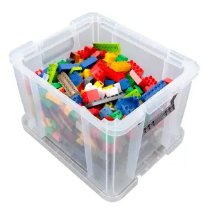 1 x 10 Litre Storage Box For Home Or Office With Strong Snap Closure Lid & Reinforced Base