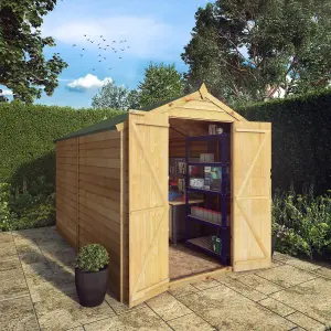 Waltons Garden Shed 10 x 6 Overlap Apex Double Door Windowless Wooden Outdoor Storage Building