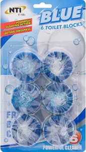 2 X Pack Of 6 Toilet Blue Blocks Block Cleaner Freshener Tablets Loo Limescale