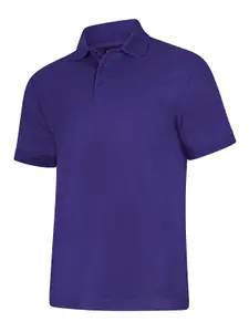 Uneek - Unisex Deluxe Poloshirt - 50% Polyester 50% Cotton - Purple - Size XS