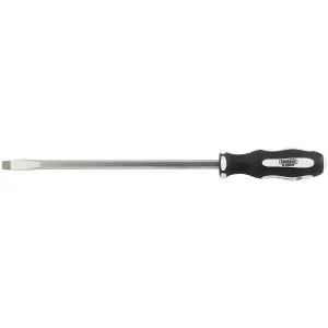 Draper 'Pound Thru' Plain Slot Soft Grip Screwdriver, 10 x 250mm 35186