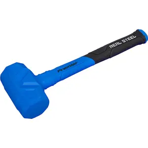 2.8lb Heavy-Duty Shot-Loaded Dead Blow Hammer with Soft Grip Handle