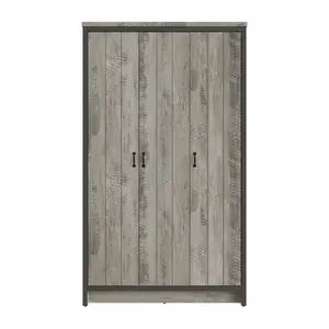 GFW Boston 3 Door Wardrobe Grey