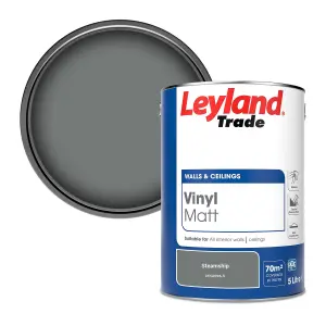 Leyland Trade Vinyl Matt Walls & Ceilings Emulsion Paint Steamship (PPG0996-5) 5L