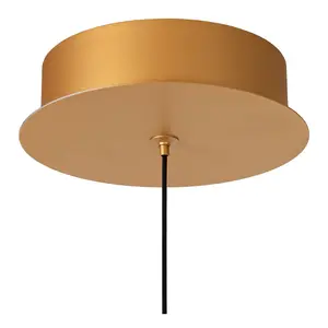 Lucide DILENKO - Pendant light - 14 cm - LED - 1x4,2W 2700K - Matt Gold / Brass