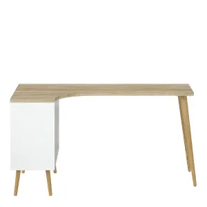 OSLO DESK WITH 2 DRAWERS WHITE OAK