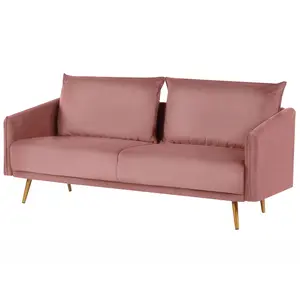 Beliani Glam Velvet Sofa Set Pink MAURA