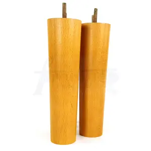 TURNED WOOD LEGS OAK 230mm HIGH SET OF 4 REPLACEMENT FURNITURE BUN FEET SETTEE CHAIRS SOFAS FOOTSTOOLS M10 PKC148