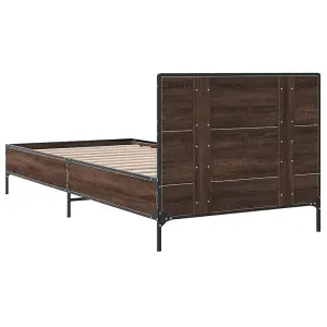 Berkfield Bed Frame without Mattress Brown Oak 90x200 cm