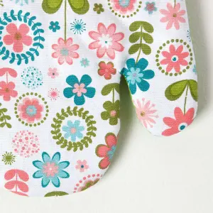 Homescapes Retro Flower Cotton Oven Glove