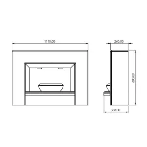 Suncrest Stockeld White MDF & stainless steel Freestanding Electric fire suite