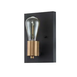 Luminosa Hinkley Silas Wall Lamp Aged Zinc & Heritage Brass