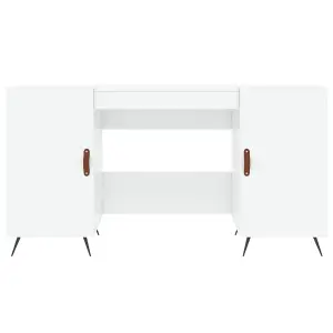 Berkfield Desk High Gloss White 140x50x75 cm Engineered Wood