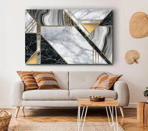 Triangles Of Marble Canvas Print Wall Art - Medium 20 x 32 Inches