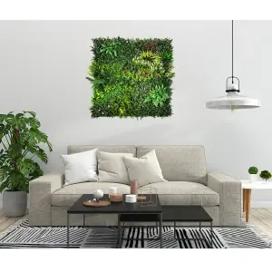 Artificial Plant Flower Living Wall Panels Realistic - Lush Lonsdale - Indoor / Outdoor - 1m x 1m - Home, Garden, Office