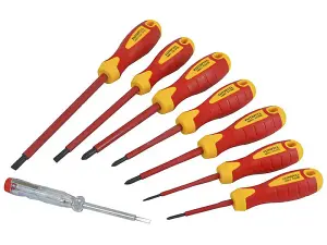 Faithfull VDE Soft Grip Screwdriver Set (Case), 8 Piece FAISDVDESET8