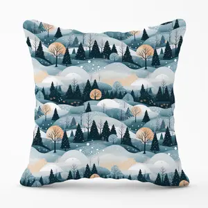 Dreamy Snowy Christmas Scene Cushions 60cm x 60cm